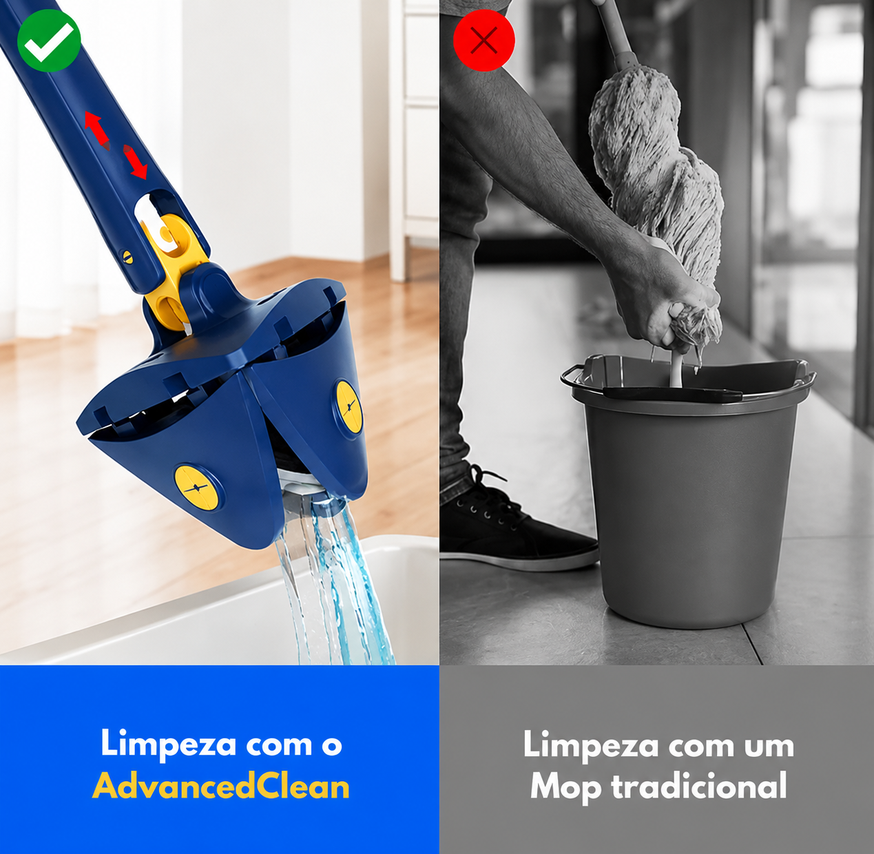 AdvancedClean vs Mop tradicional