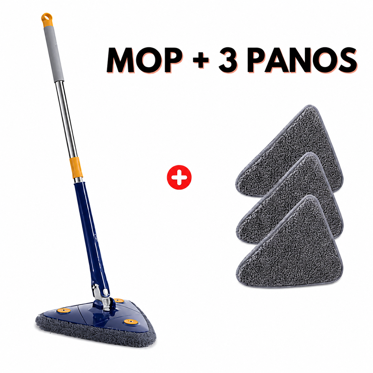 Mop + 3 Panos de Microfibra